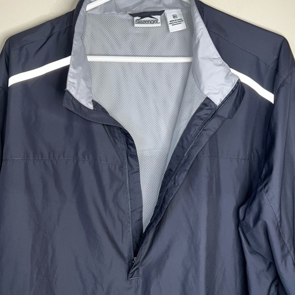 Slazenger Men's Golf Windbreaker Pullover Jacket Long Sleeve Graphite/Black XL - Picture 6 of 9